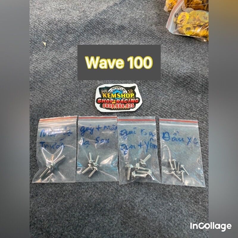 Full Ốc Dàn Áo Salaya Wave 100/110 inox 304