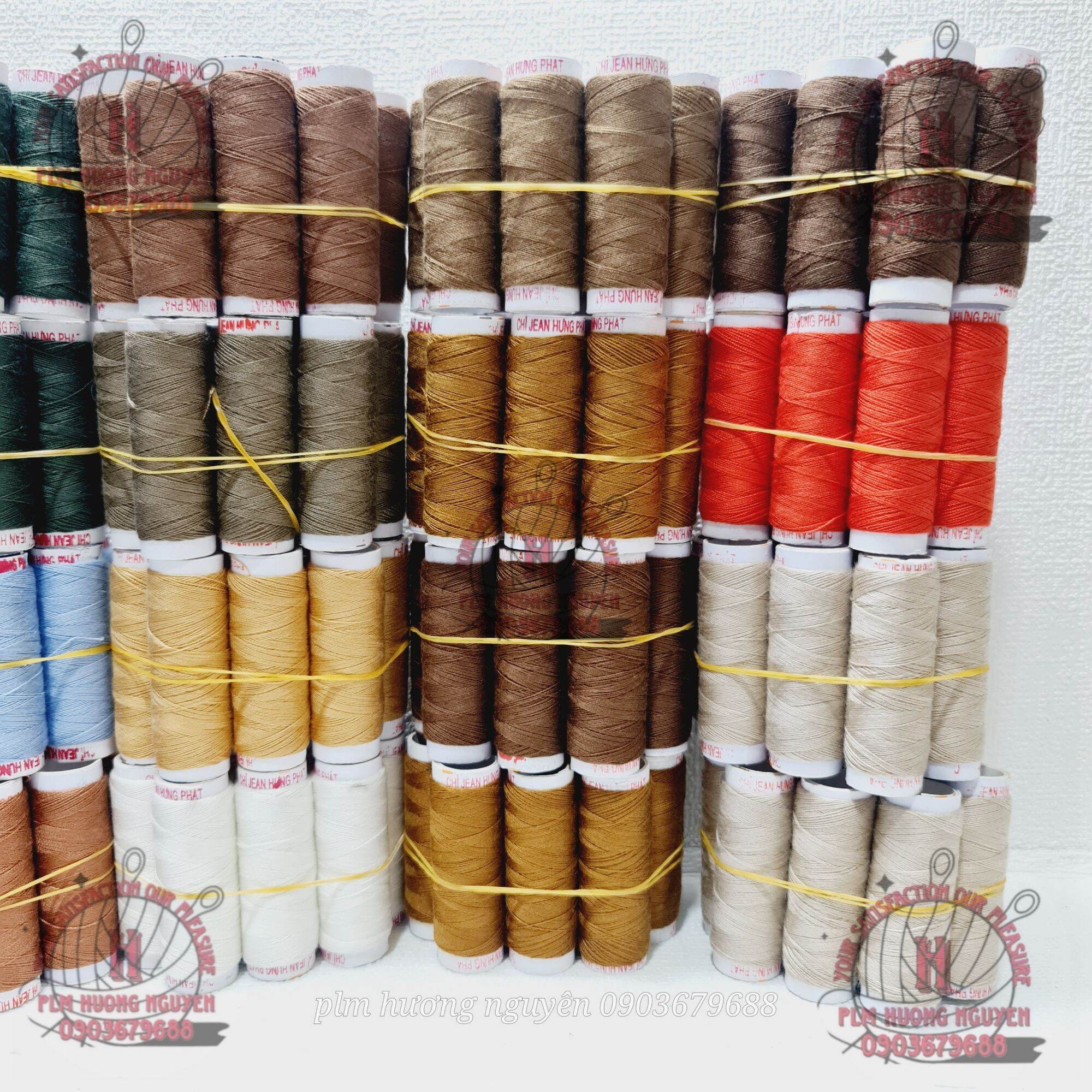 Chỉ may quần jean - Combo 10 ống chỉ jean