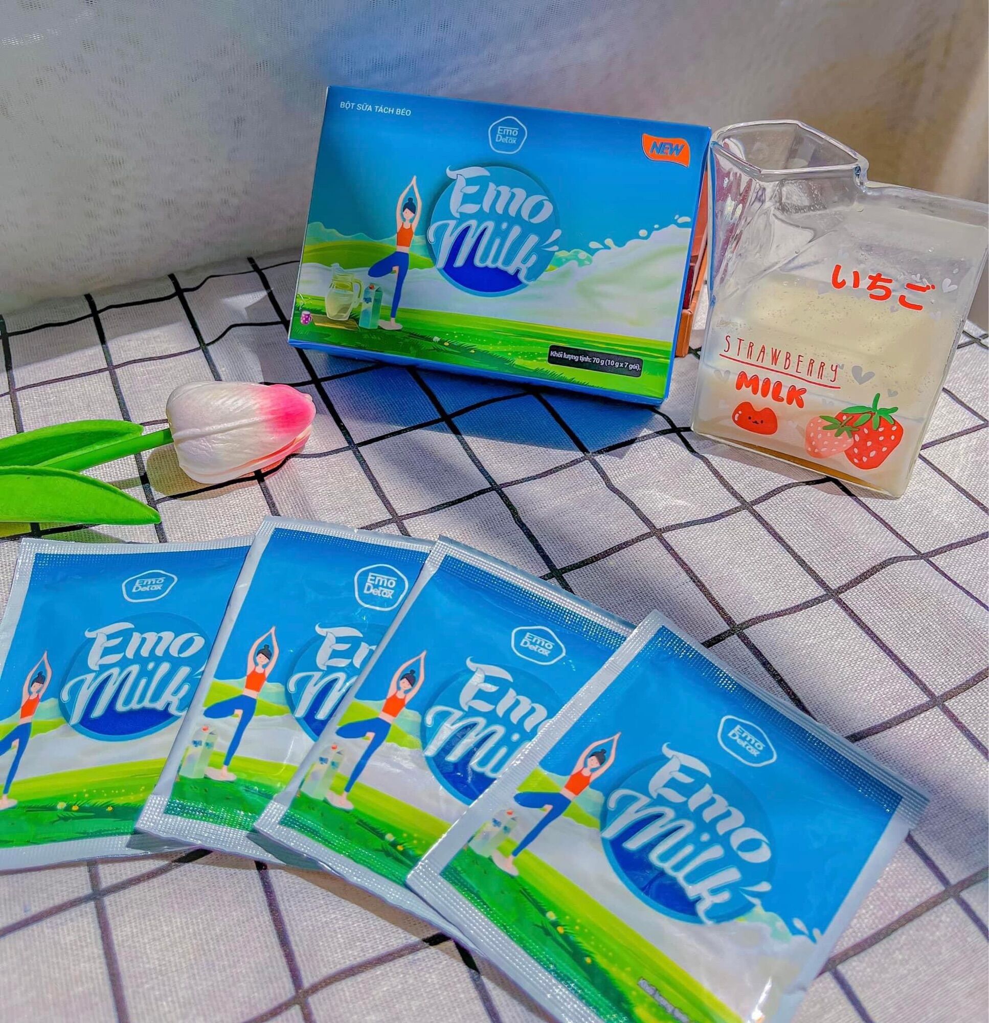 Sữa Bò Giảm Cân Giảm Mỡ Bụng Emo Detox - Emo Milk