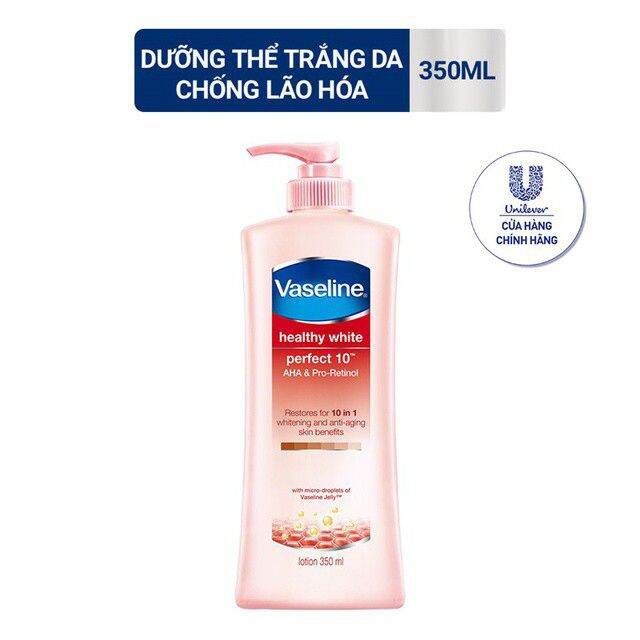 [Hcm]Sữa Dưỡng Thể Vaseline Trắng Da 10 In 1 Chai 400Ml