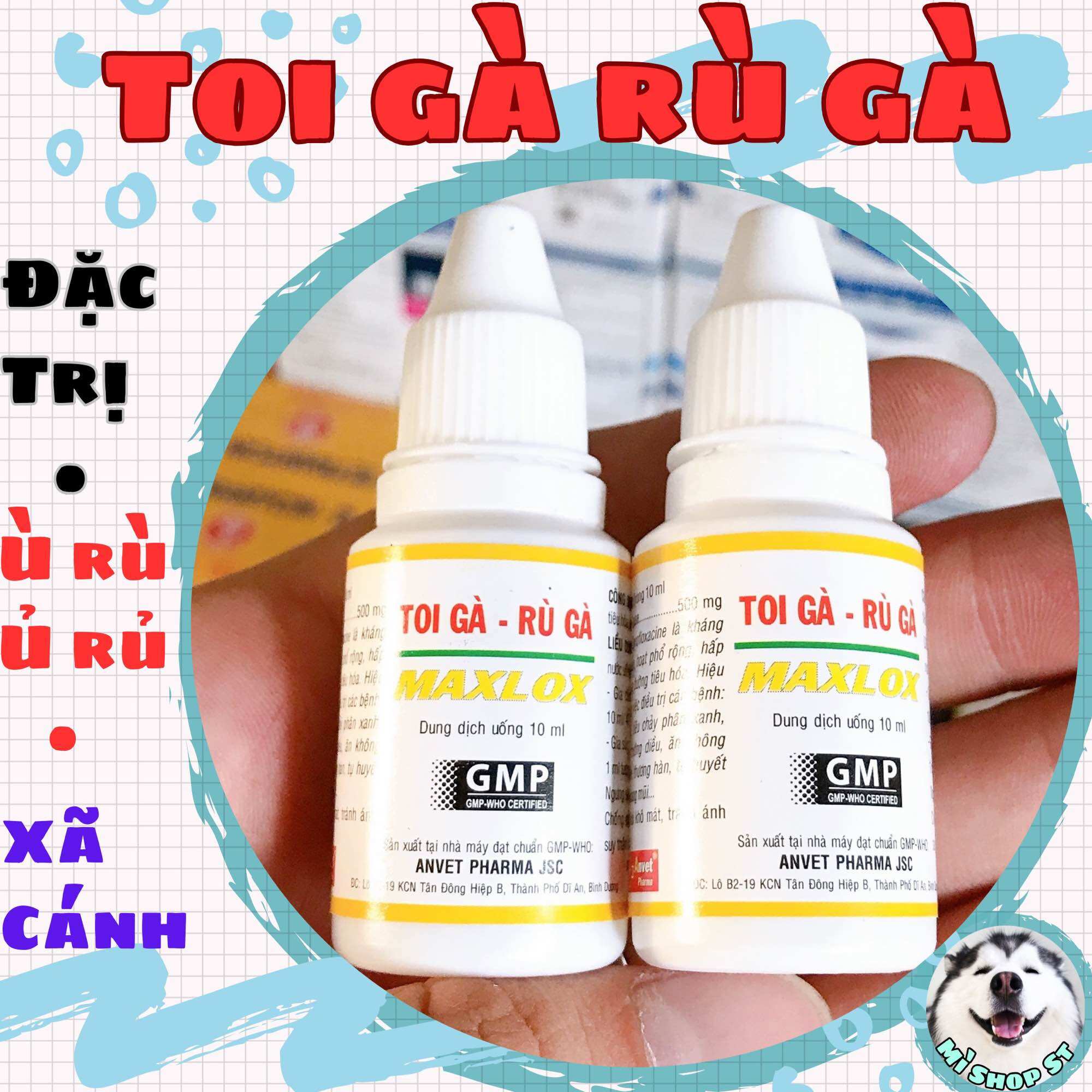 Thuốc nhỏ gà đá Toi gà - Rù gà, xù lông xệ cánh, chướng diều khô chân gà lọ 10ml