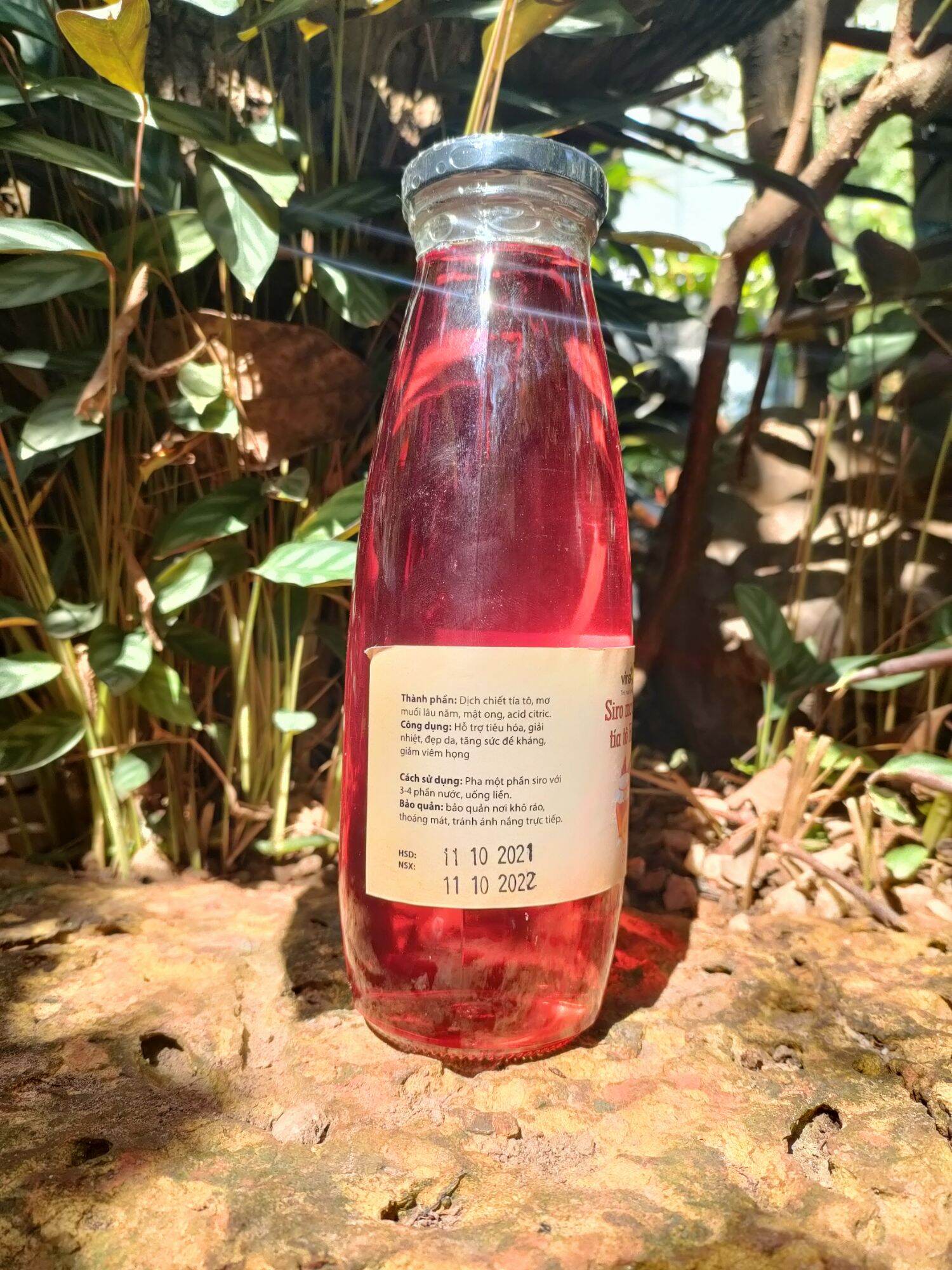 Nước tía tô mơ muối mật ong chai 500ml