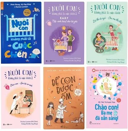 Tuyển Chọn Sách Nuôi Con 0-6 Tháng : Combo 6 cuốn sách nuôi con không phải cuộc chiến