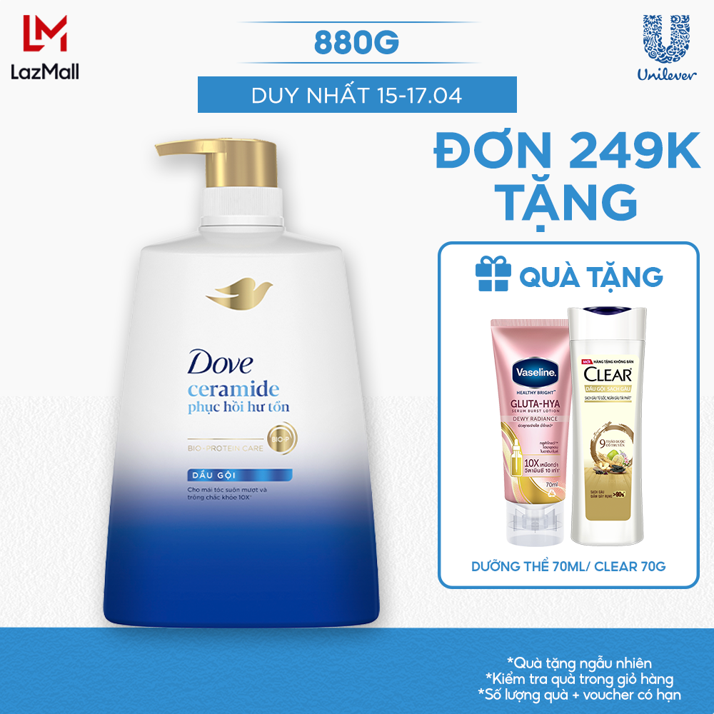 Dầu gội Dove Phục hồi hư tổn bổ sung Bio Protein Care tương thích với cấu trúc tóc 880g