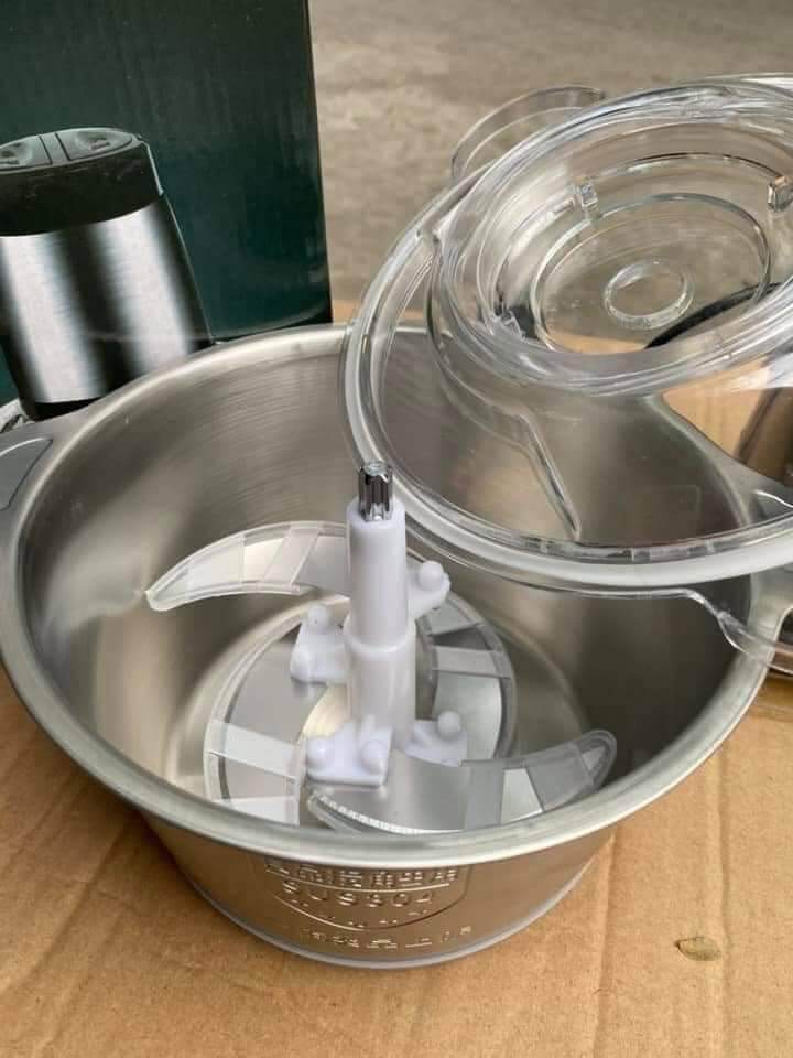 Máy xay đa năng thịt, cá, đá,...2 lít inox hiệu "HDA"