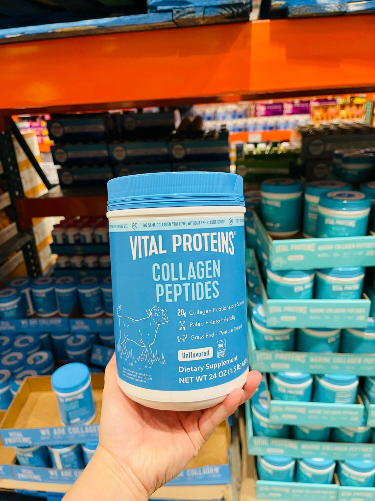 Bột bổ sung vital proteins collagen peptides 680gr - bill mỹ hàng air
