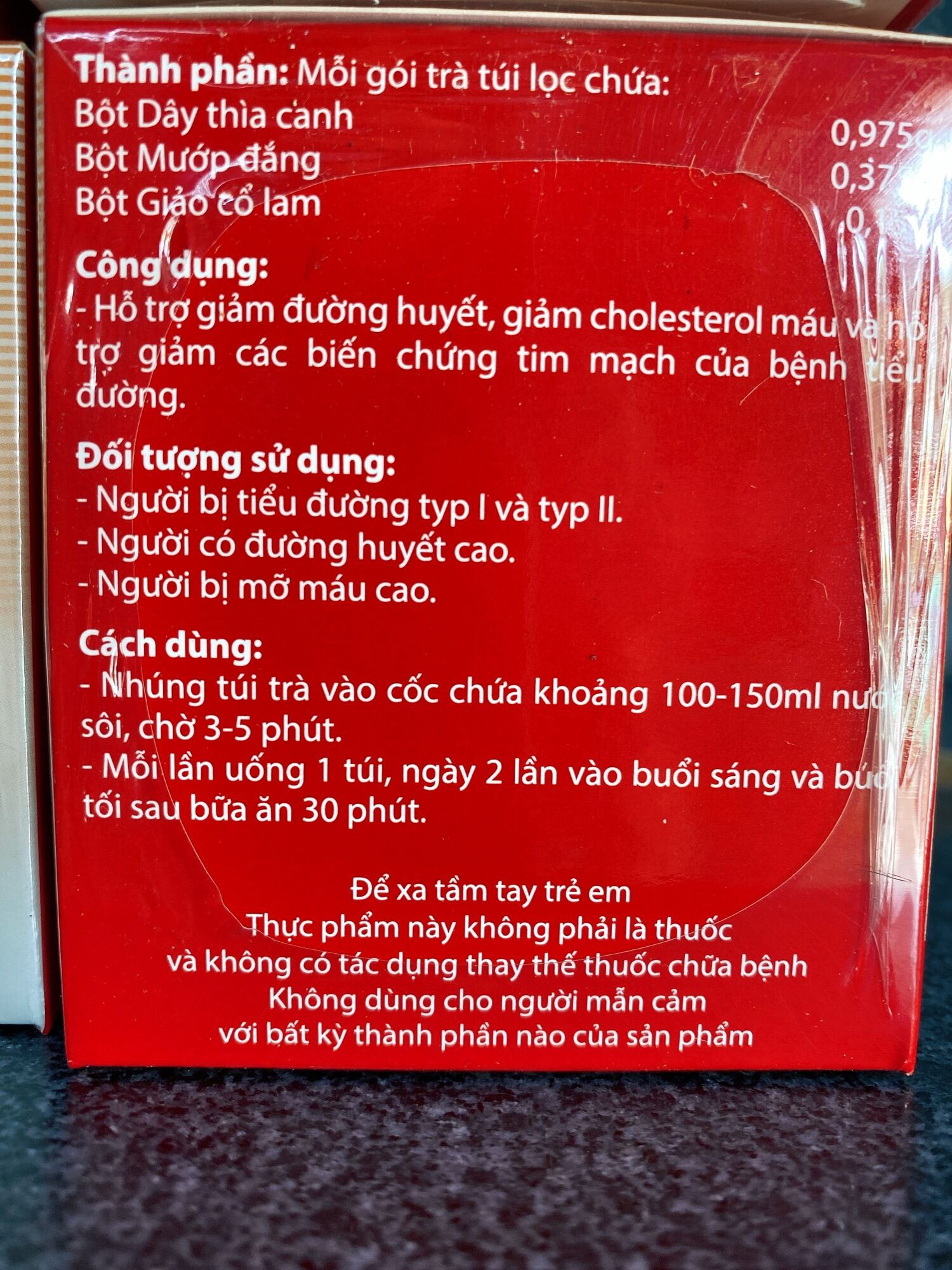 Trà Diabetna (hộp lớn 25 gói x 1,5gam)