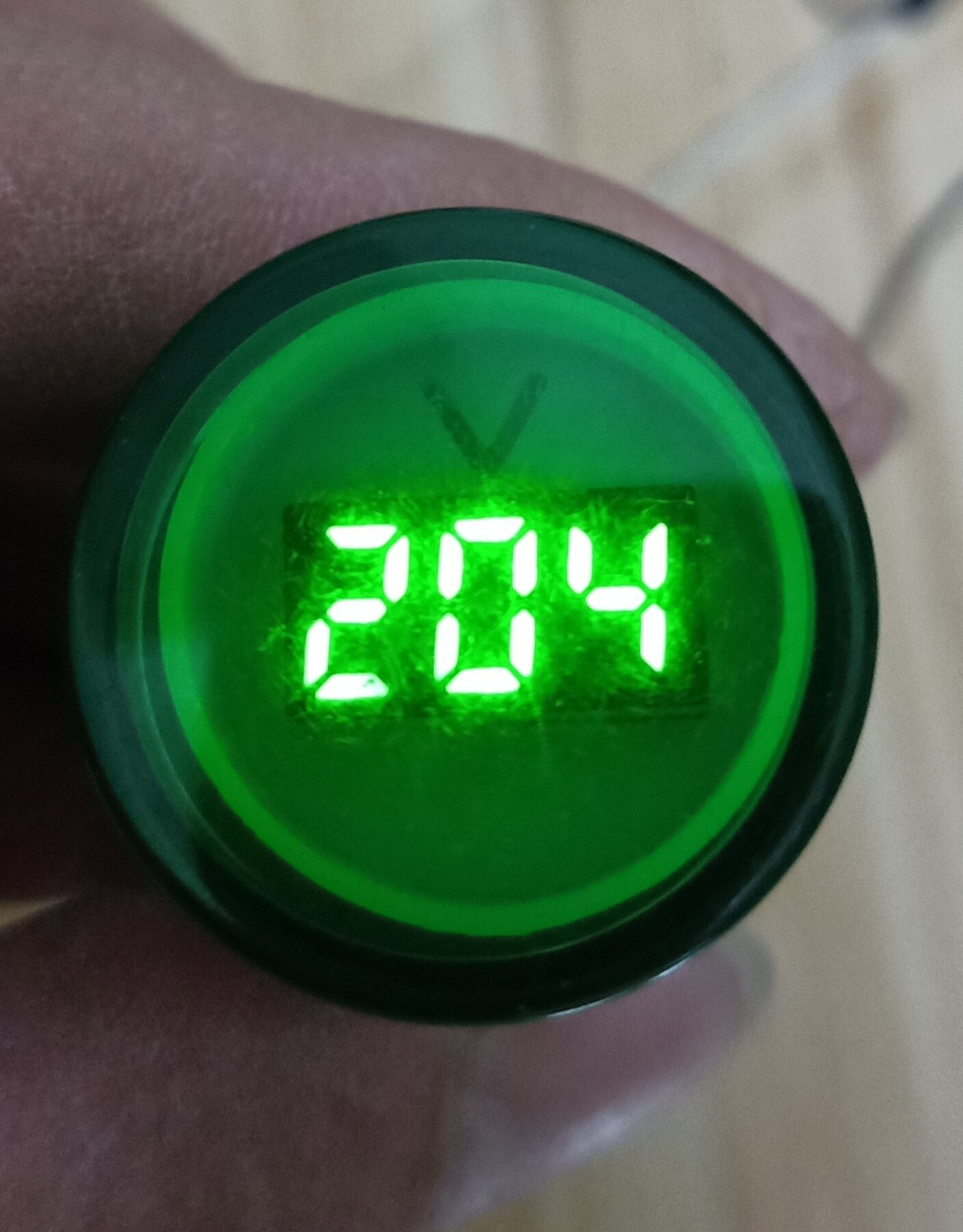 đèn báo volt, đèn báo hiển thị điện áp phi 22mm