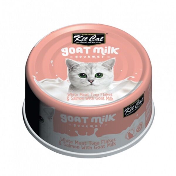 Pate lon KITCAT GOATMILK sữa dê cho mèo - lon 70gr