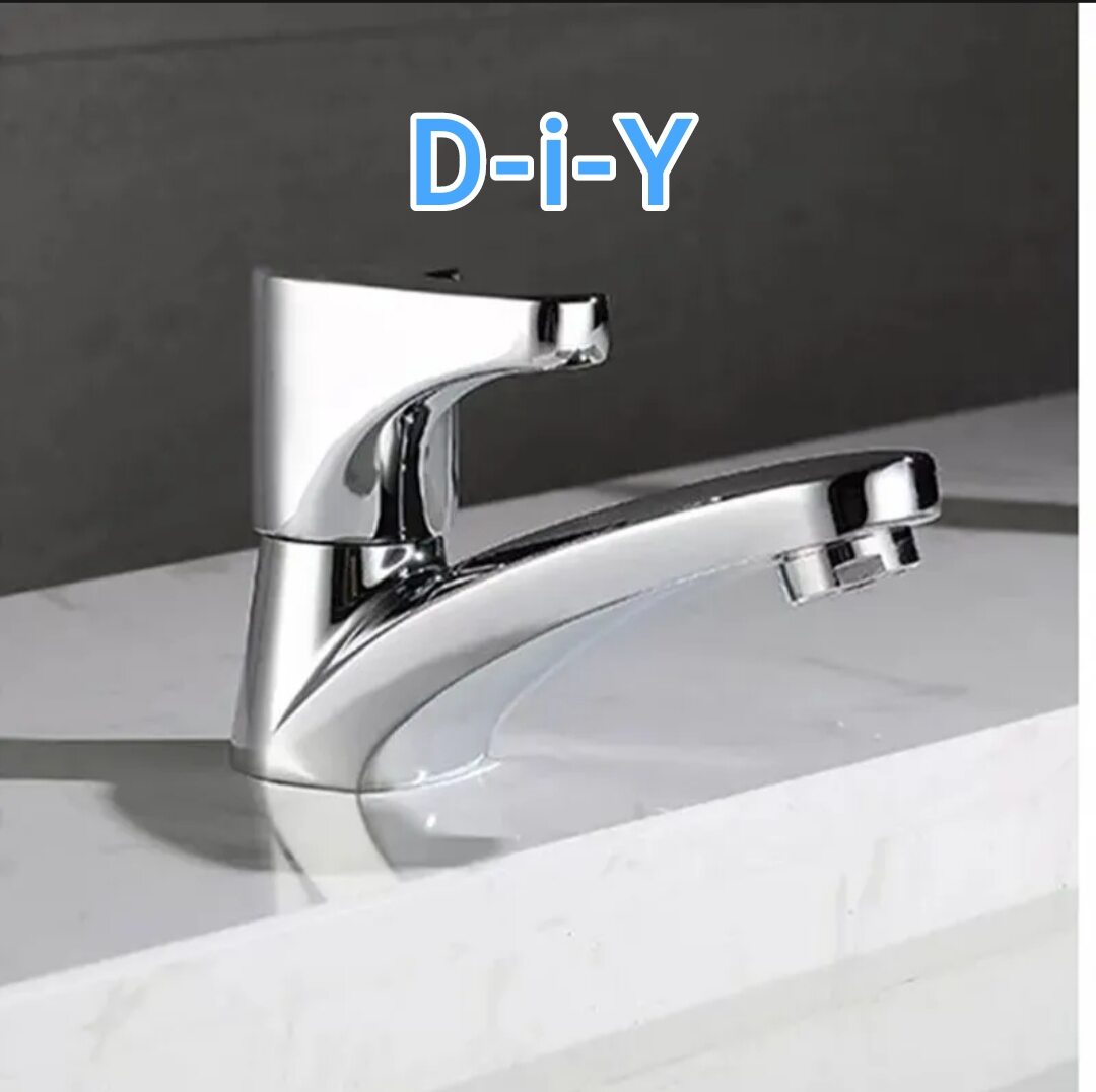 Vòi lavabo đồng thau mạ chrome bóng, Vòi rủa mặt nước lạnh
