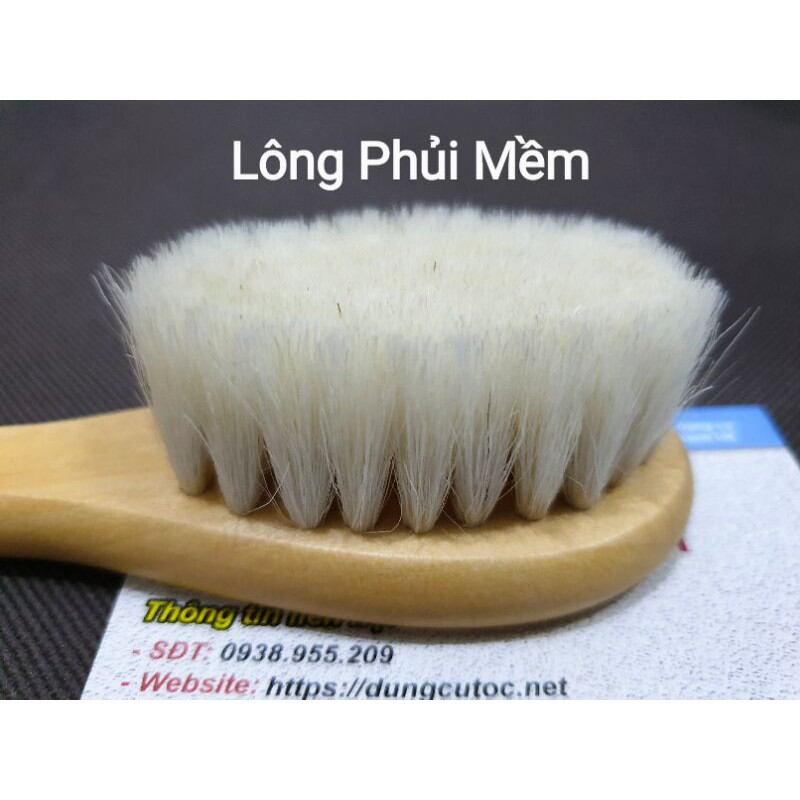 Chổi Phủi Tóc Cho Bé Lông Mềm Mịn, Cây Phủi Tóc Cán Gỗ Phủi Sạch Tóc.(Ảnh Thật)