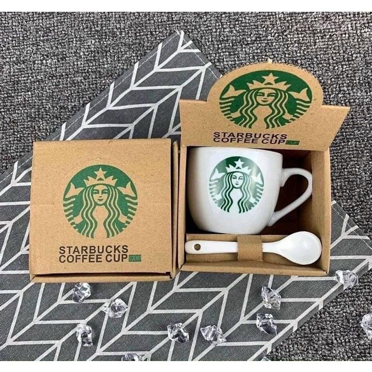 Combo ly sứ, bình giữ nhiệt Starbuck