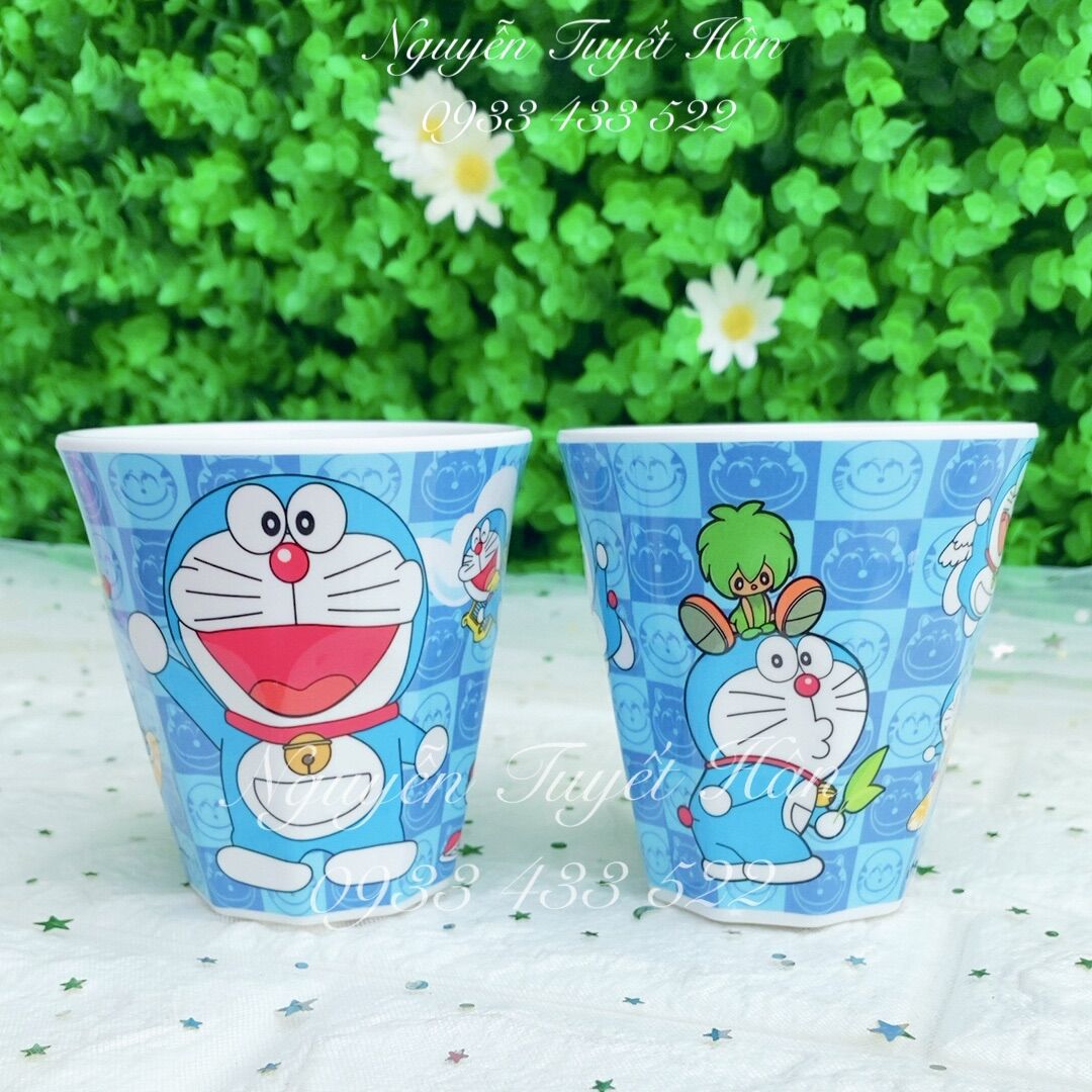 Chén muỗng ly bàn ăn hello kitty & doraemon