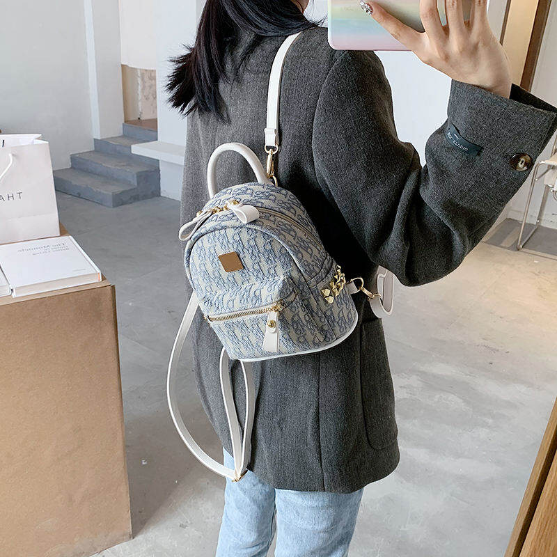 Ba Lô Mini Phong Cách Hàn Quốc Túi Nhỏ Ba Lô Chữ Cái Dễ Phối Thường Ngày Mẫu Mới Năm 2021 Túi Nữ Một Bên Vai Đa Năng