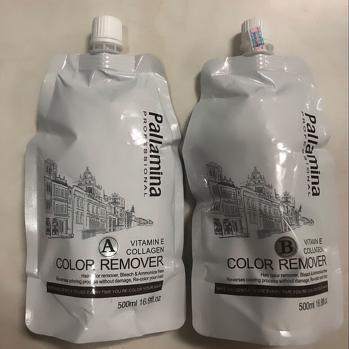 Bóc màu đỏ đen oxy hóa Pallamina Color Remover Collagen 500ml