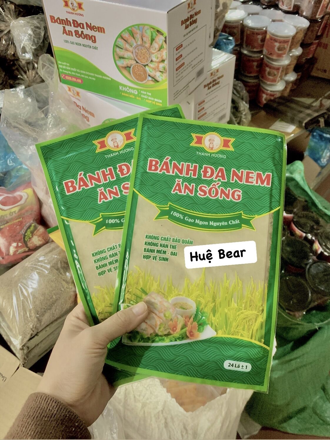 Bịch bánh đa nem ăn sống 24lá