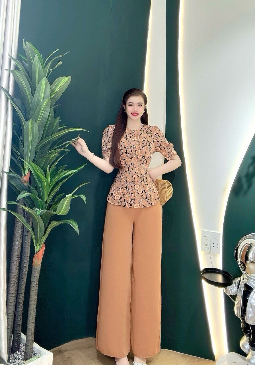 Bộ bà ba tay búp nút ngọc 40-60kg