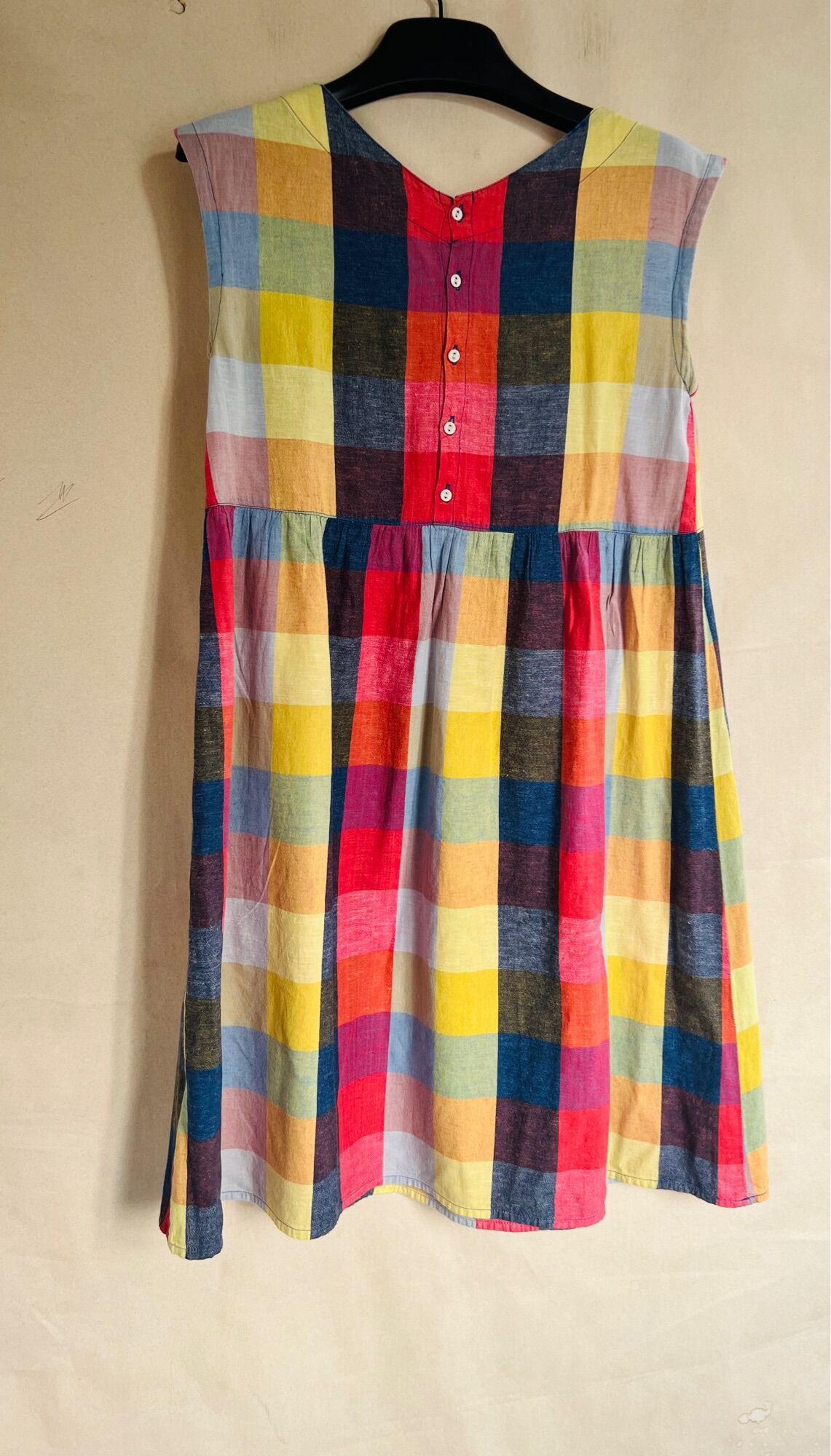 Đầm Caro Freesize new 90%