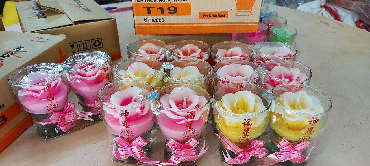 Đèn cầy ly (nến) cúng T19 sáp bơ cháy liên tục 18 tiếng