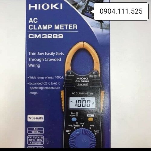 Ampe kìm đo dòng AC Hioki CM-3289 (1000A True RMS)