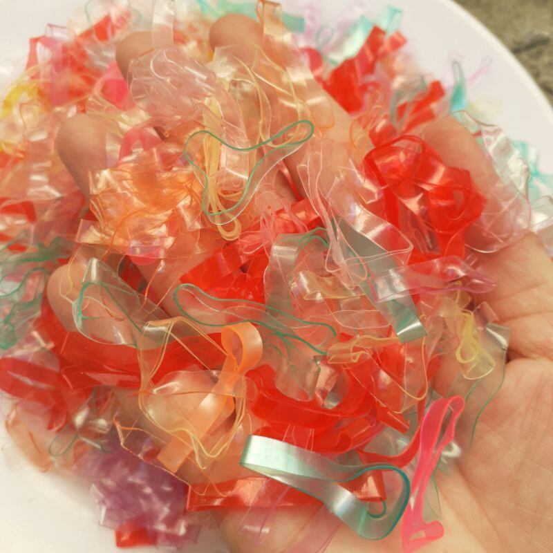 Túi zip 100g thun cột tóc bản to (nhiều màu khách chọn ạ)
