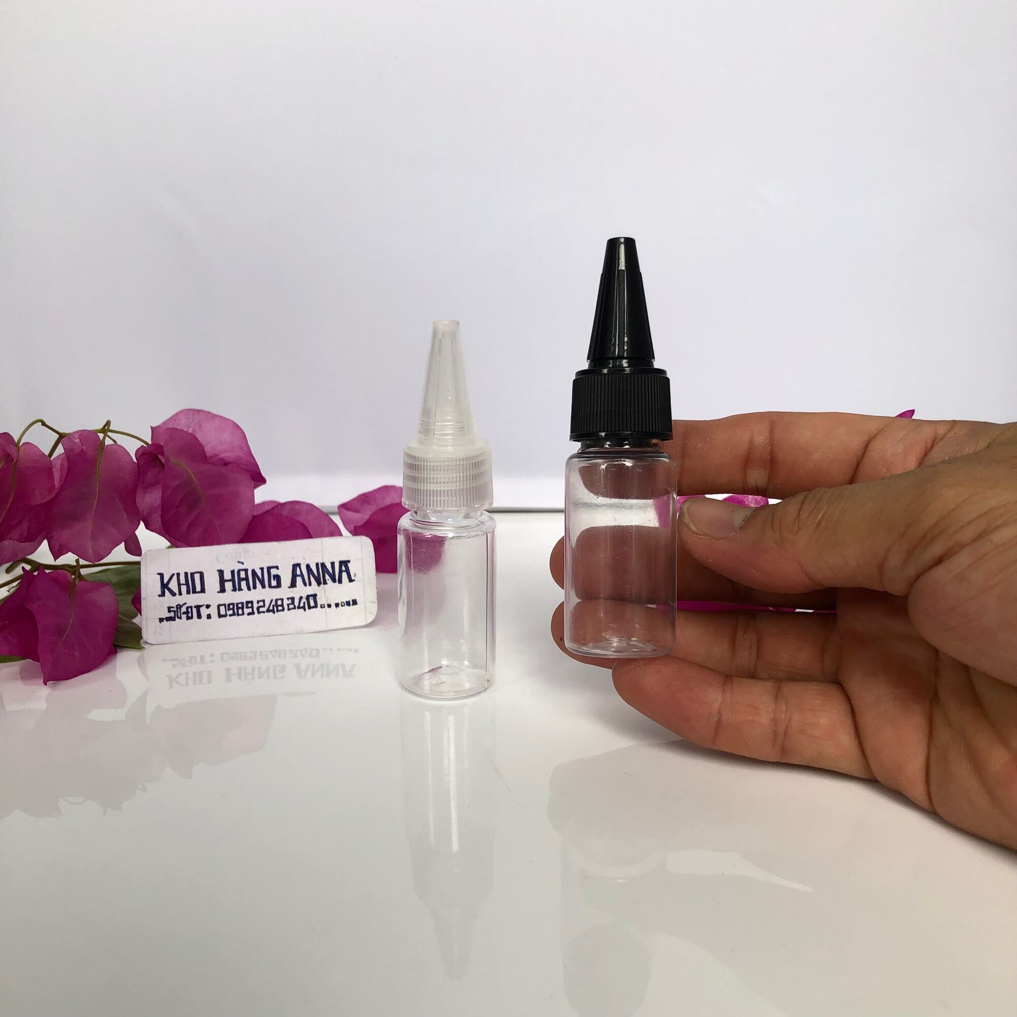 Chai nắp nhọn trong suốt/ đen - bình chai nhựa nhỏ 100ml/ 70ml/ 50ml/ 30ml/ 20ml nắp nhọn nhỏ giọt/ nắp bật