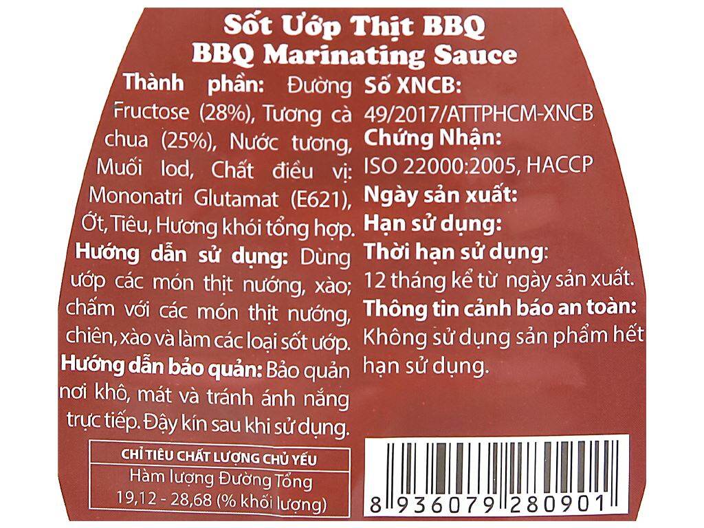 Sốt ướp thịt BBQ DH chai 200gr