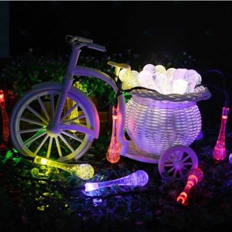 Dây led chóp nhấp nhái pha lê giọt nước trang trí dài 10m.
