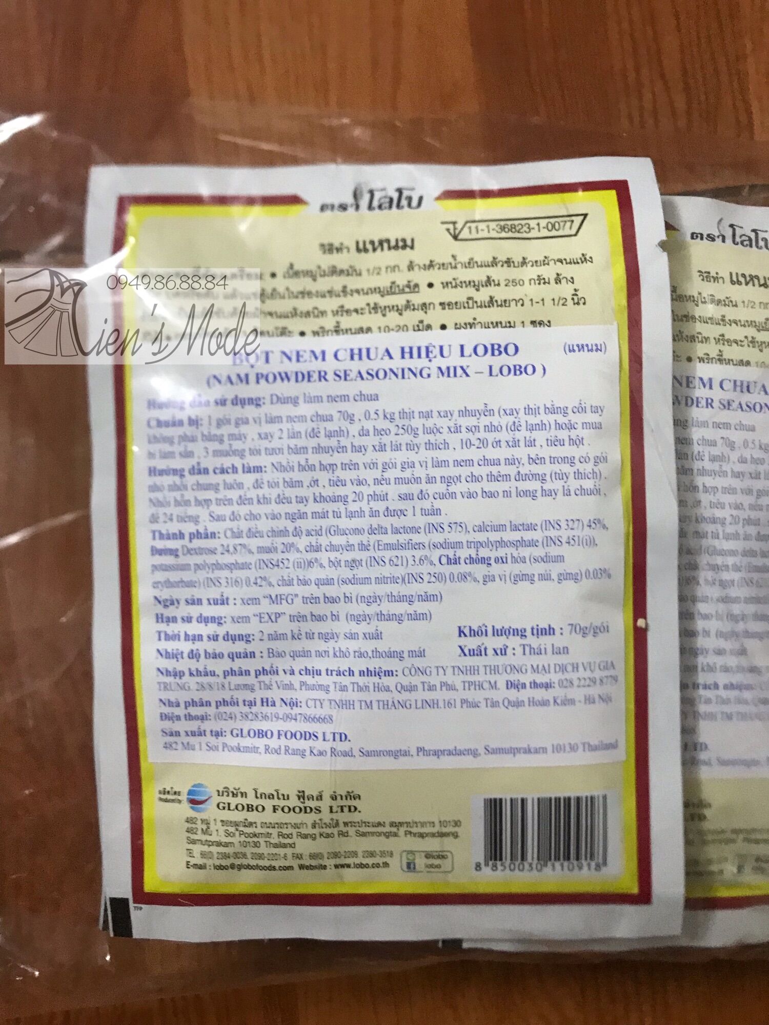 Bột Gia Vị làm nem chua Lobo Thái lan