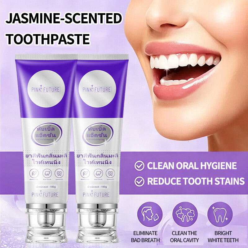 GIAO NHANH - Kem đánh răng Jasmeen - Đến từ Thái Lan Kem Đánh Răng - JASMEEN Làm Trắng Răng loại bỏ cao răng hôi miệng tẩy ố vàng -100g