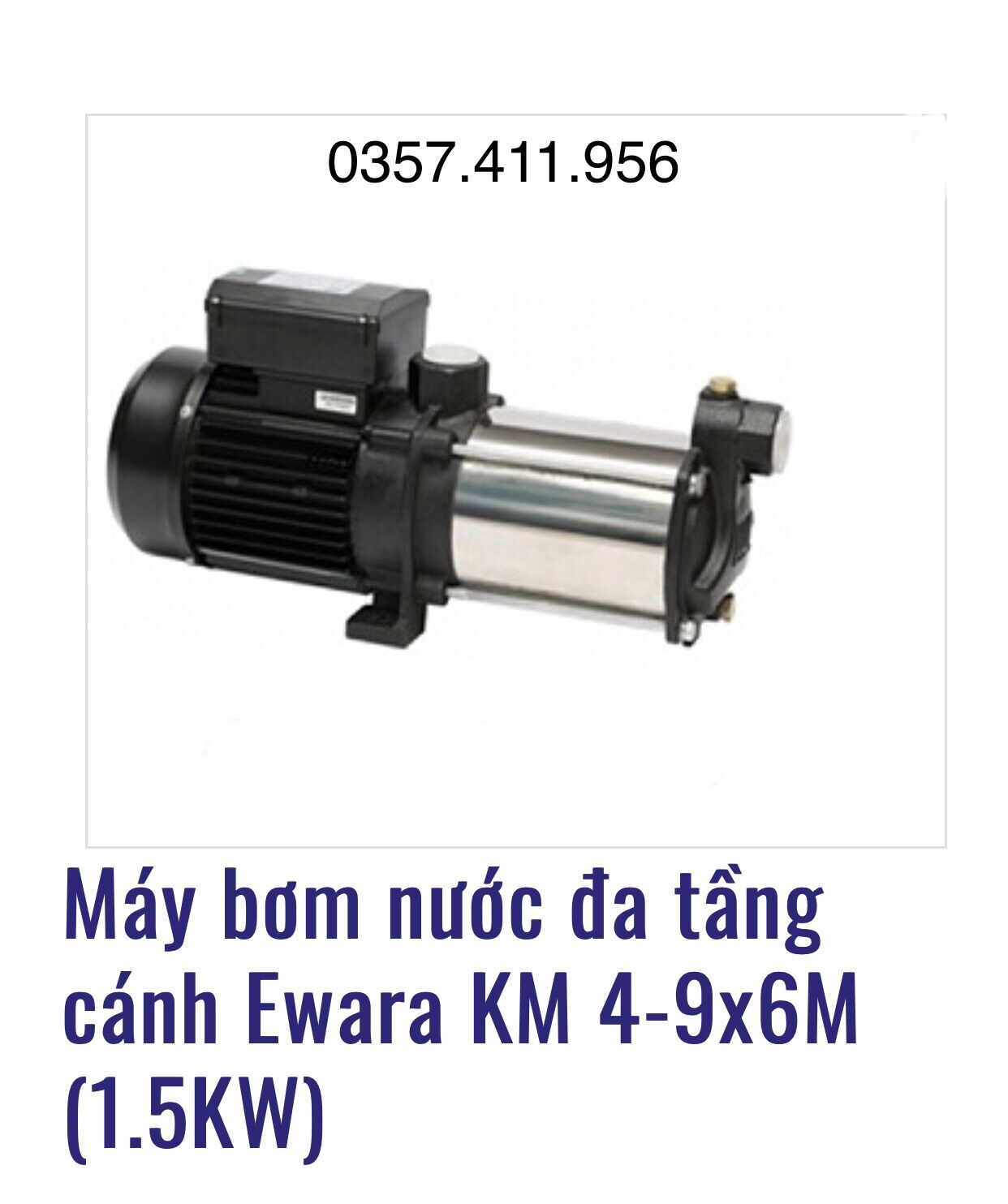 Máy bơm trục ngang đa tầng cánh ewara km 4-9x6