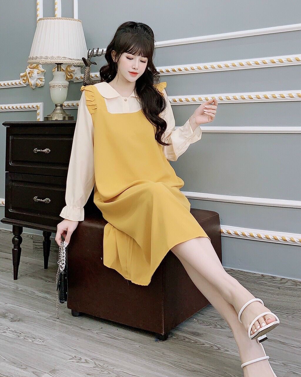 Váy bầu giả yếm