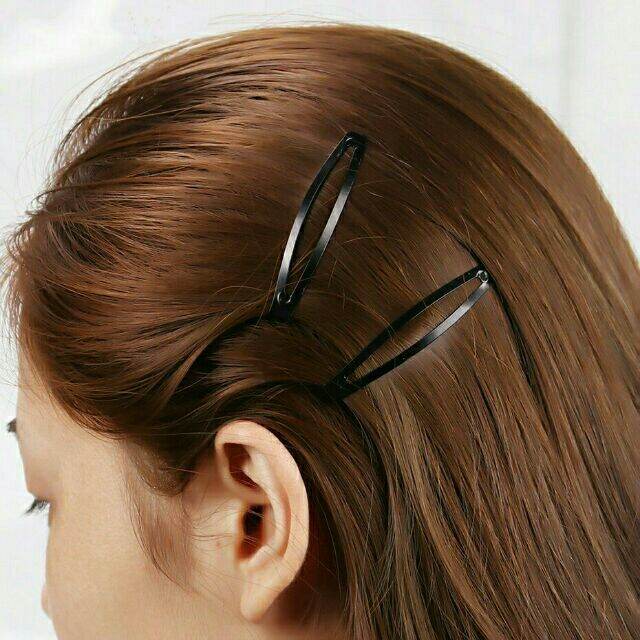 Combo 10 kẹp tóc màu đen (cở trung 5.5-6cm)