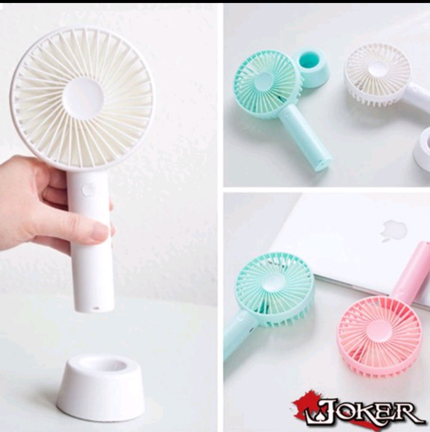 Quạt Mini Tích Điện Cầm Tay 3 Chế Độ Gió
