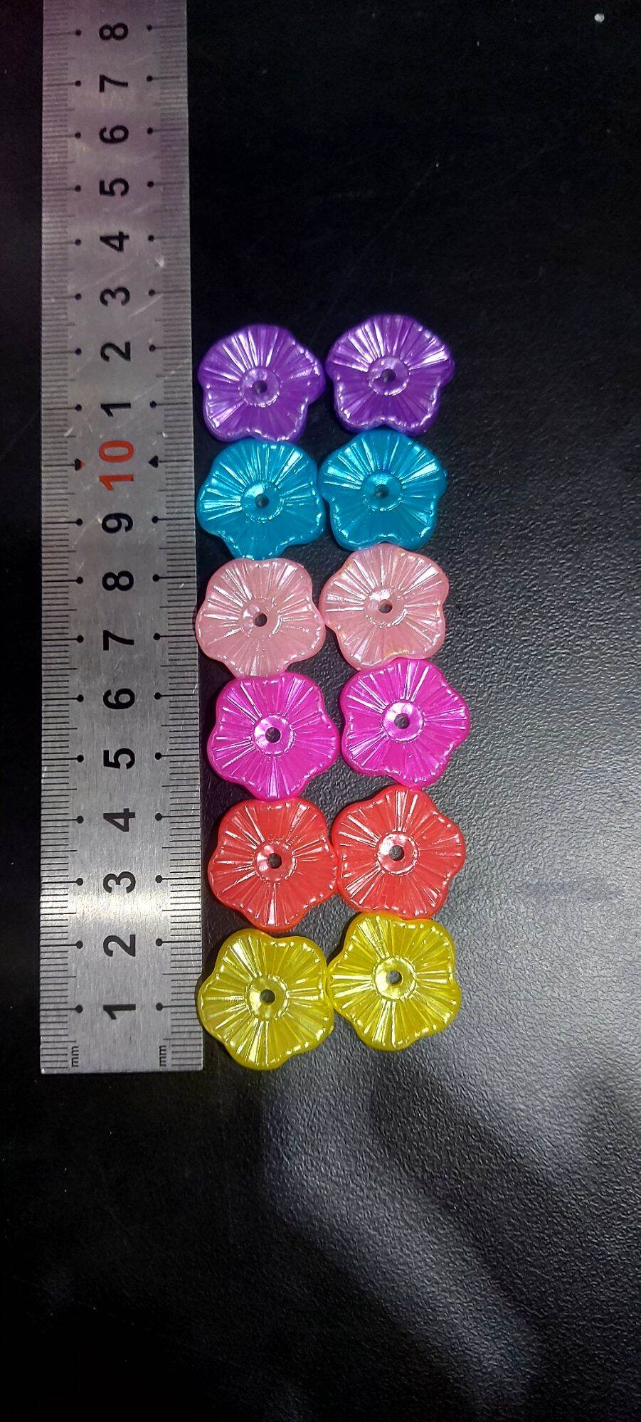Hạt Acrylic hoa sao cánh tròn 2 cm