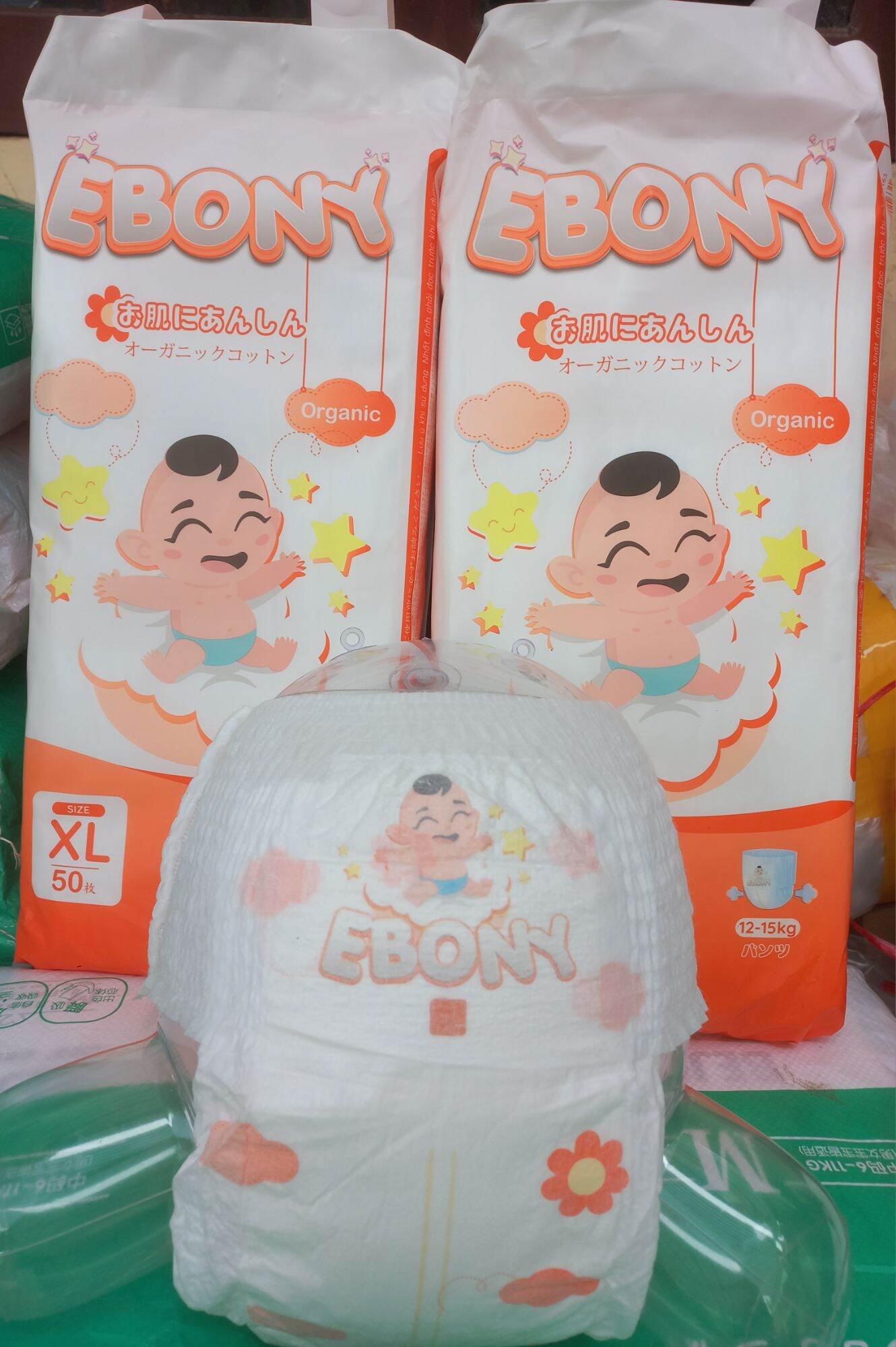 Combo 100 Bỉm quần ebony đủ size cho bé