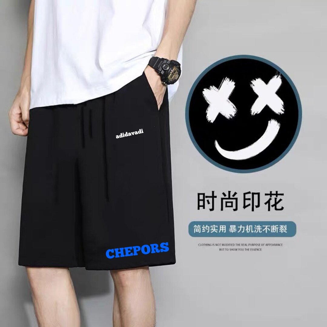Quần short nam thể thao màu đen cá tính có bigsize