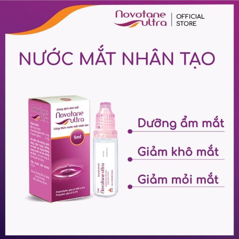 [HCM]Nước mắt nhân tạo Novotane Ultra - 5ml