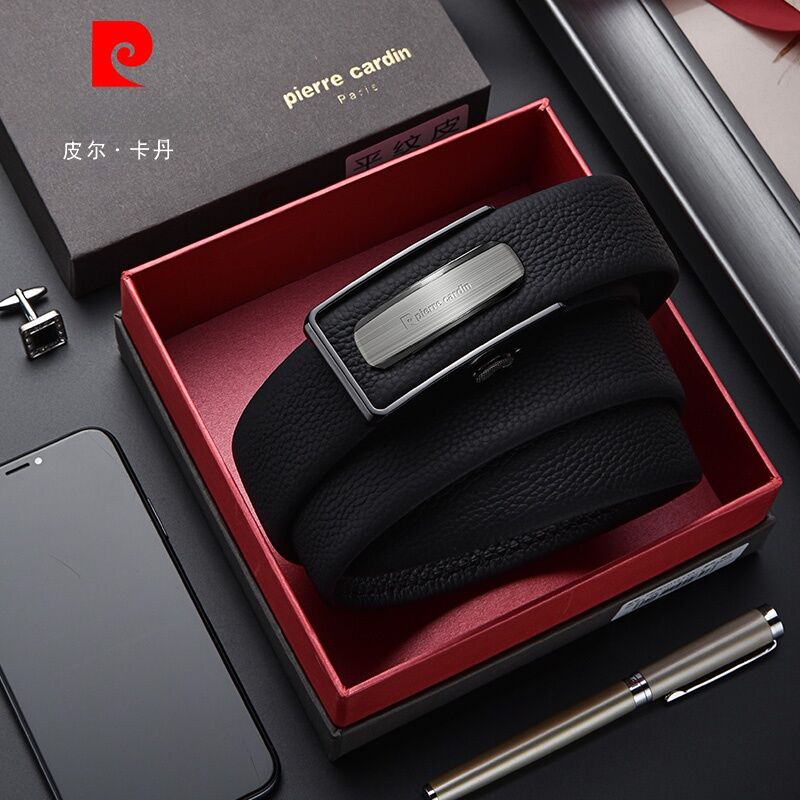 Thắt Lưng Da Thật Pierre Cardin Dành Cho Nam Khóa Tự Động Thắt Lưng Da Bò Lớp Trên Cùng Thương Mại Công Sở Thường Ngày Thắt Lưng Thời Trang 2019