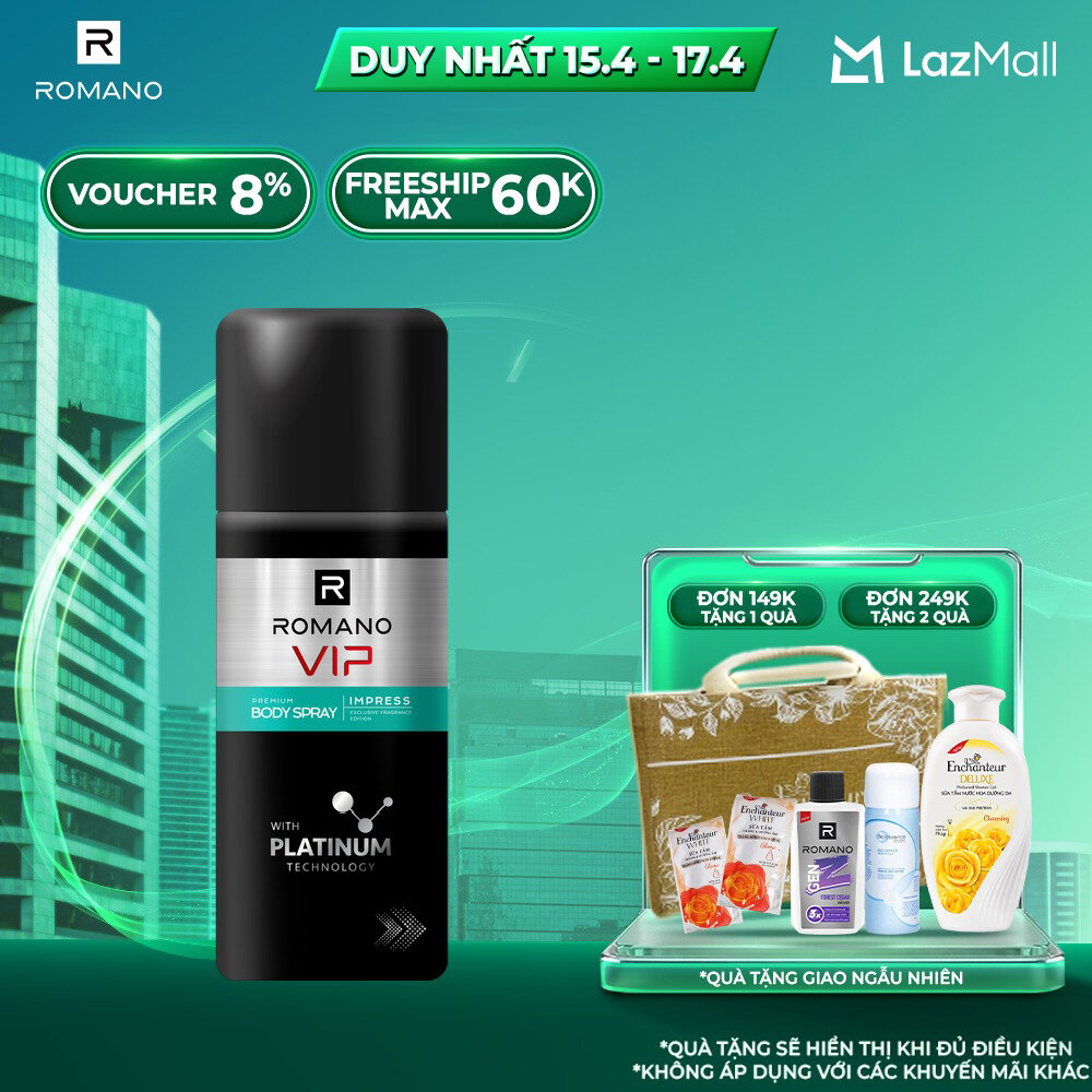 Xịt khử mùi Romano VIP IMPRESS 150ML
