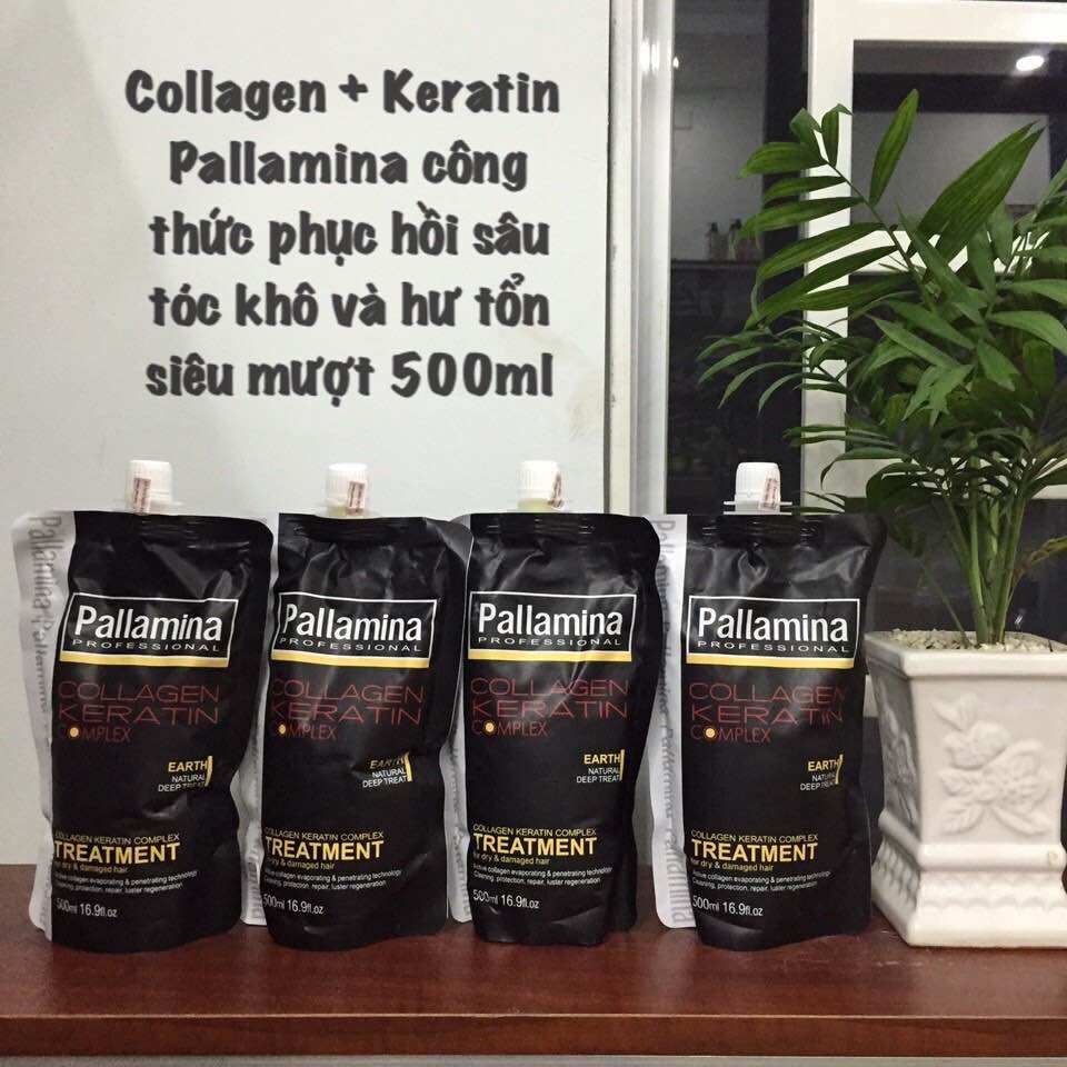 [HCM]Hấp Dầu Pallamina Collagen Keratin Complex 500ml NEW ( Dạng Túi)
