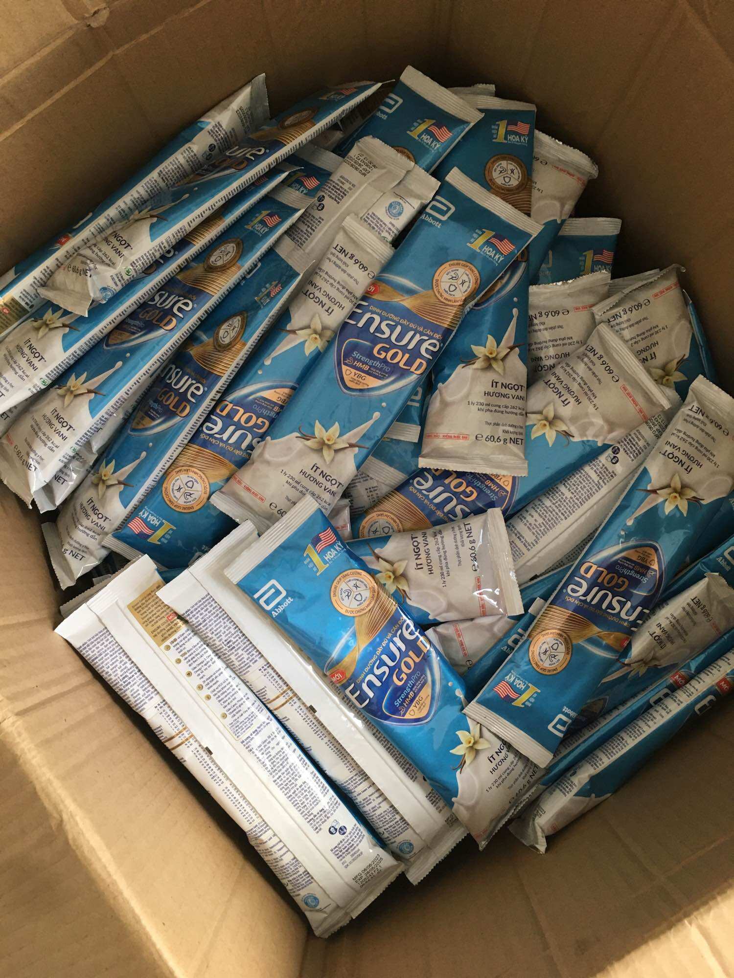Combo 50 Gói Sữa Ensure Gold (60,6g) Đủ Vị Date 2027