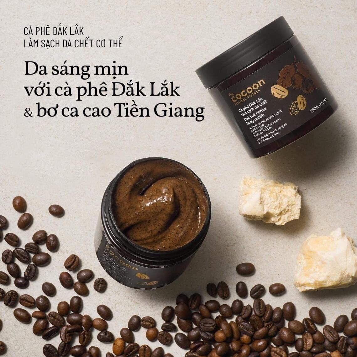 Tẩy tế bào chết Cà Phê Đăk Lăk Cocoon 200ml