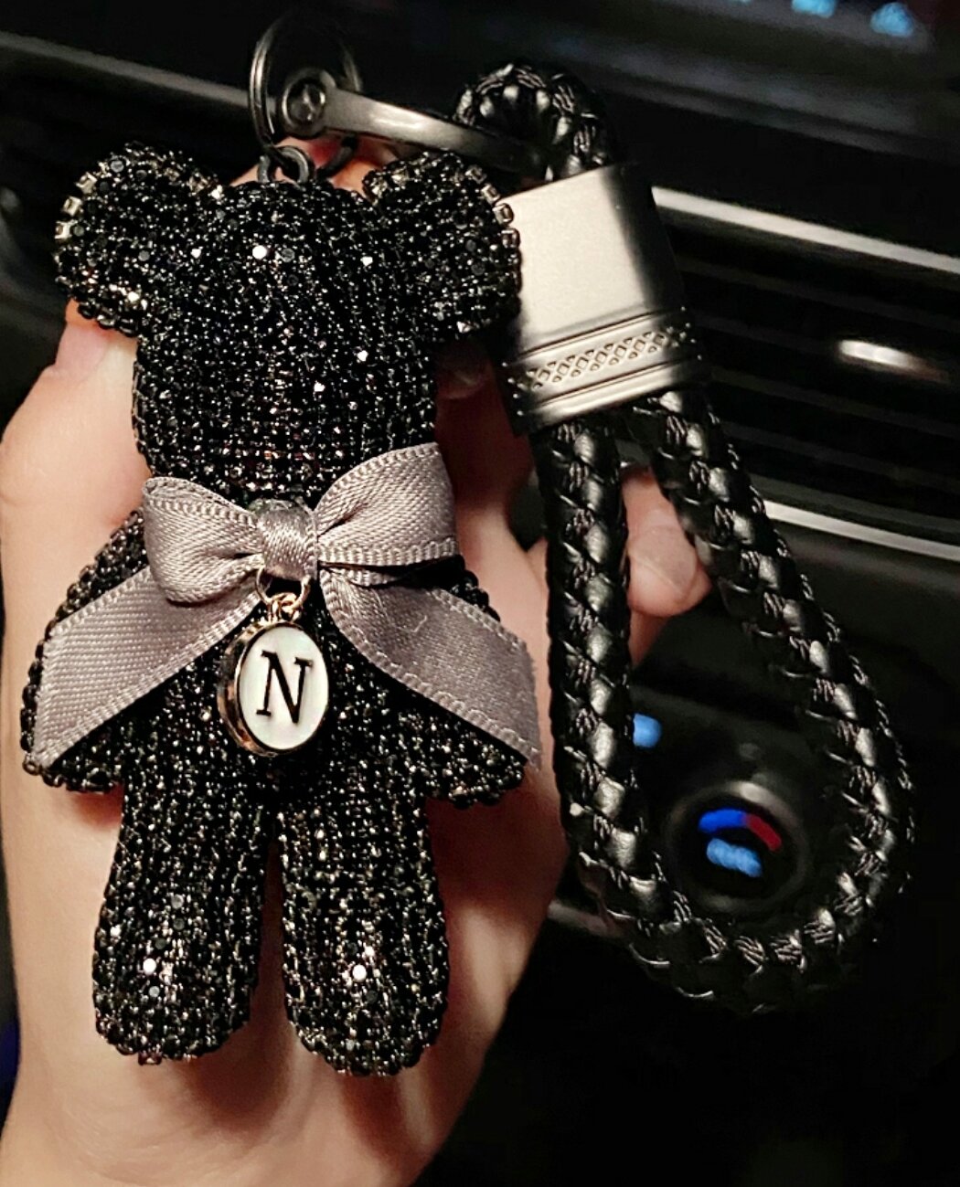 Móc Khóa Gấu Đính Đá Handmade Pha lê Cực Đẹp