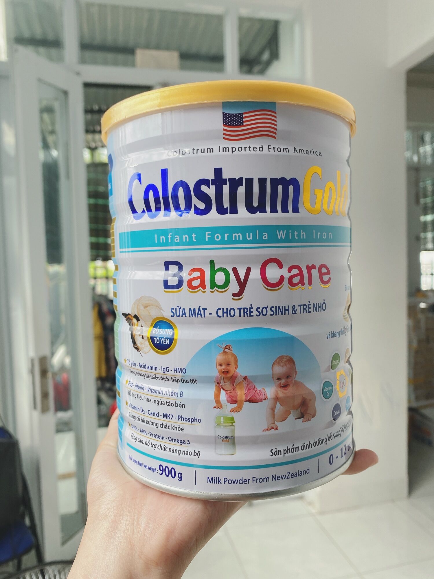 Sữa Bột Colostrum gold baby care dành cho bé từ 0-12tháng 900gr