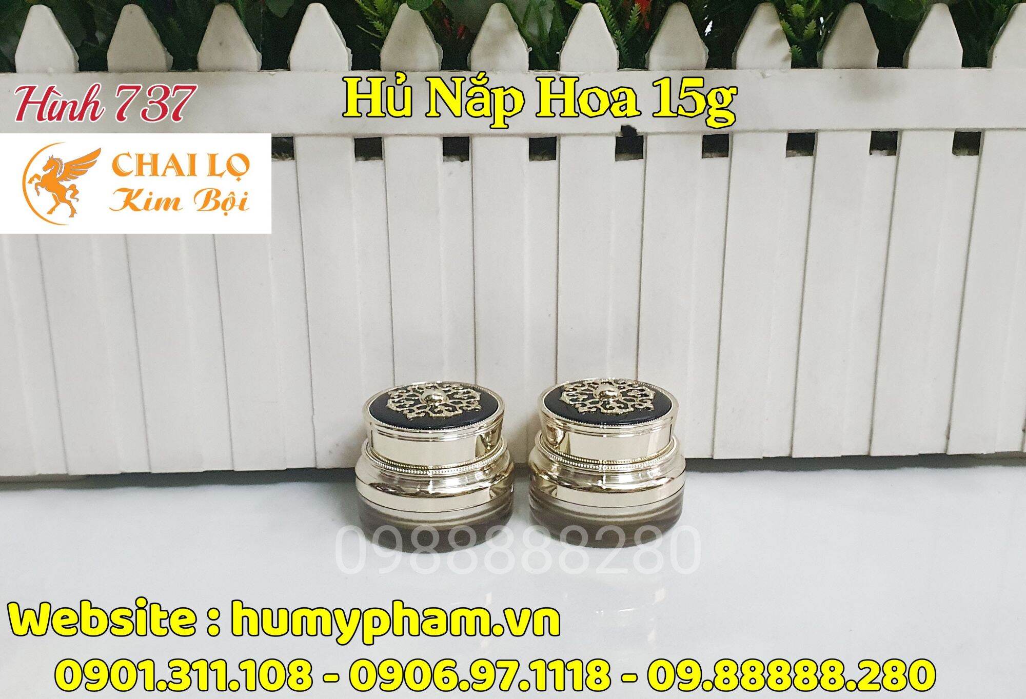 Hủ đựng kem face - hủ nắp hoa cao cấp 15g