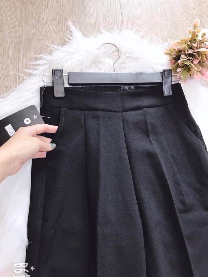 Quần baggy khoá sườn lưng chun sau