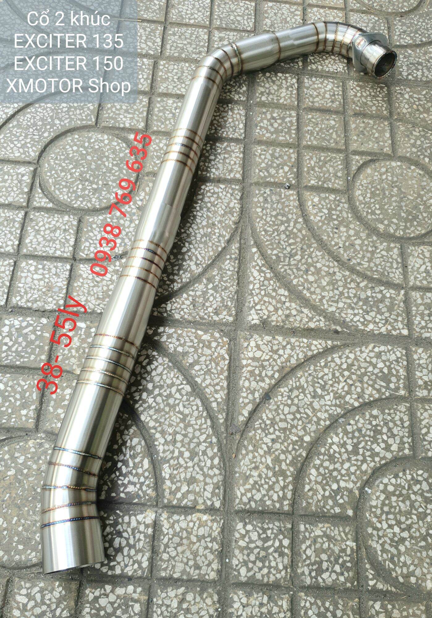 Cổ pô exciter 135 150 cổ 38- 55ly dùng độ pô kiểu