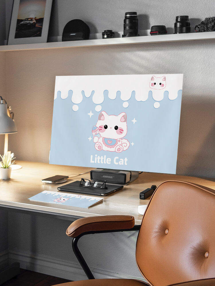 Bọc Chống Bụi Máy Tính Để Bàn Hoạt Hình Vải Chống Bụi Khăn Che Bụi Máy Chủ Màn Hình Hiển Thị 27 Inch Vải Che Chống Nắng