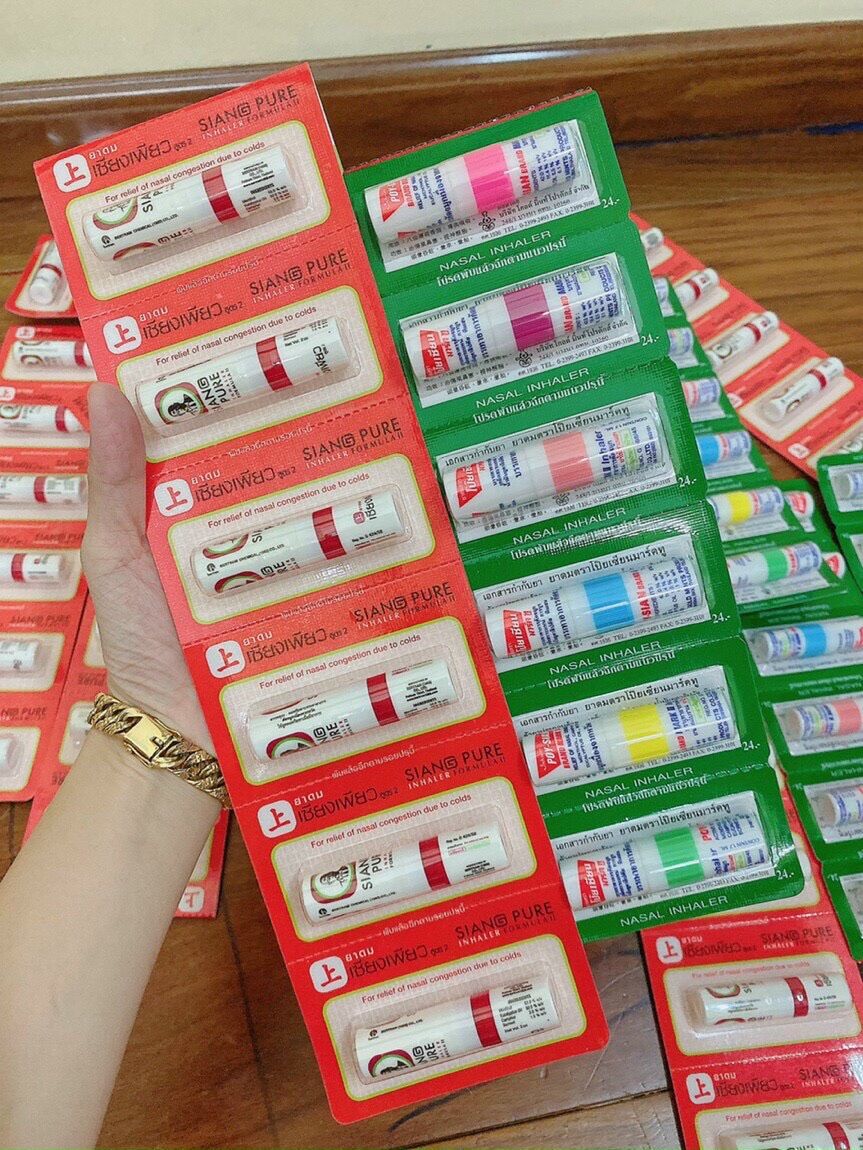 Ống hít thông mũi Siang Pure Thái Lan dây 6 cái